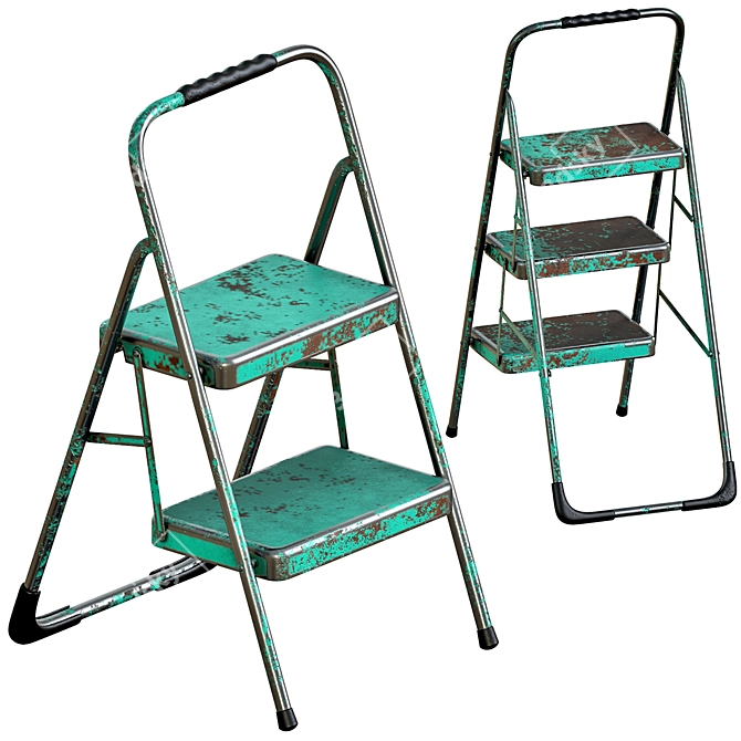 3-Step Folding Ladder 3D model image 3