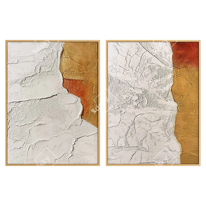 Eclectic Wabi-Sabi Wall Art 3D model image 3