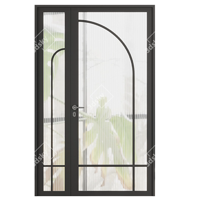 Modern Entrance Door Set 2016 3D model image 2