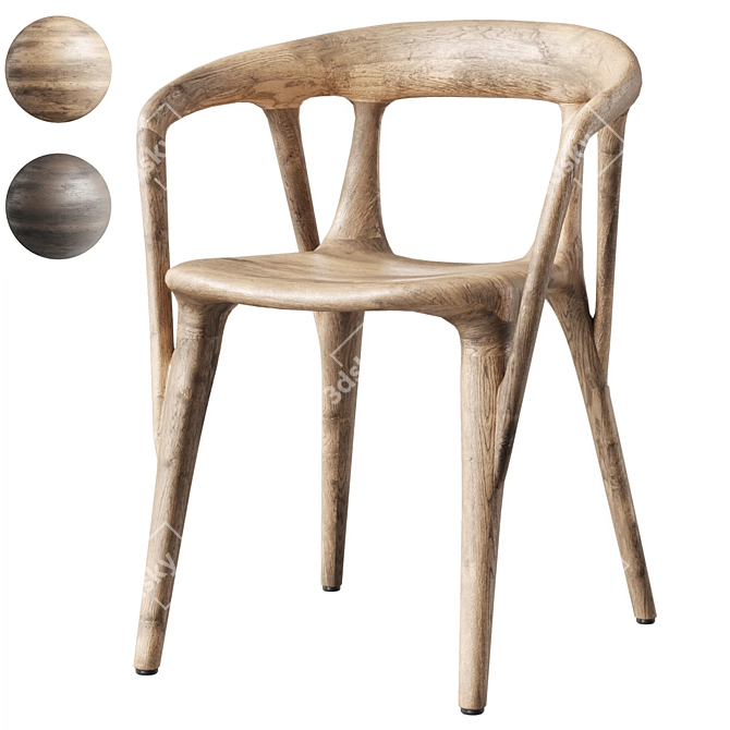 Savanna Oak Chair by Deephouse 3D model image 1