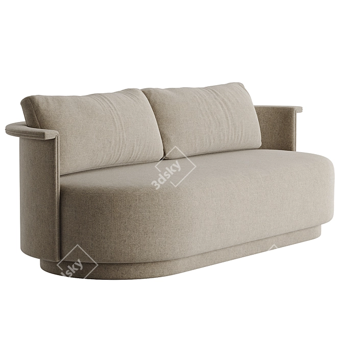 Modern Two-Tone Park Sofa 3D model image 1