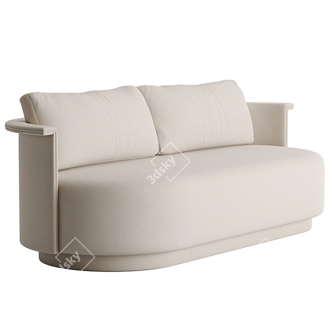 Modern Two-Tone Park Sofa 3D model image 5