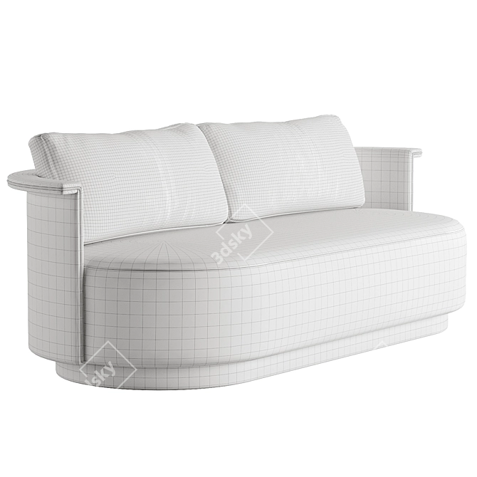 Modern Two-Tone Park Sofa 3D model image 6