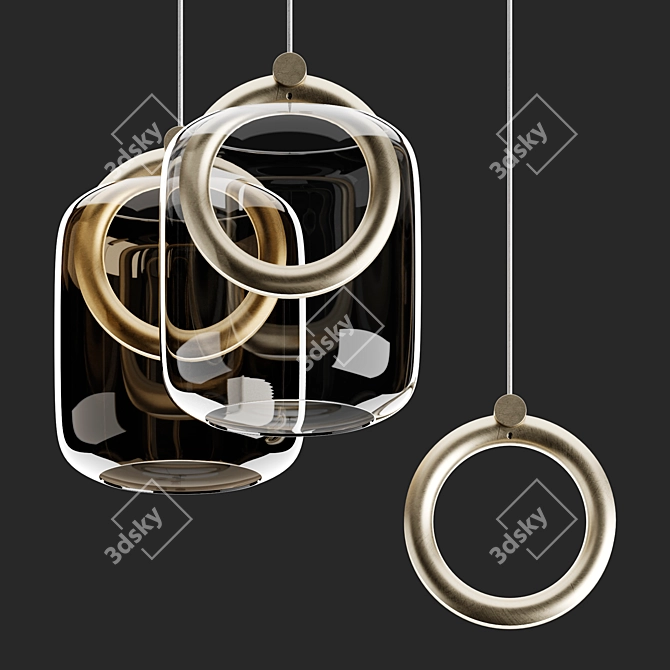 Ozzio Italia Hanging Pendant Light 3D model image 3