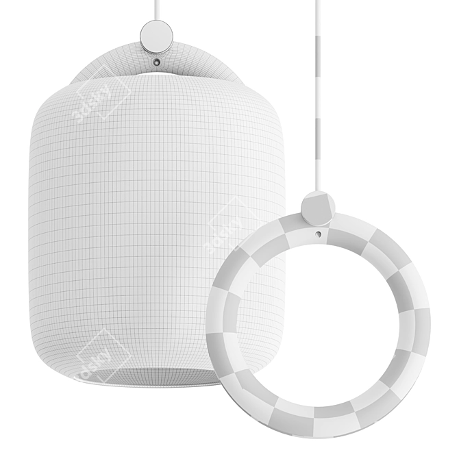 Ozzio Italia Hanging Pendant Light 3D model image 4