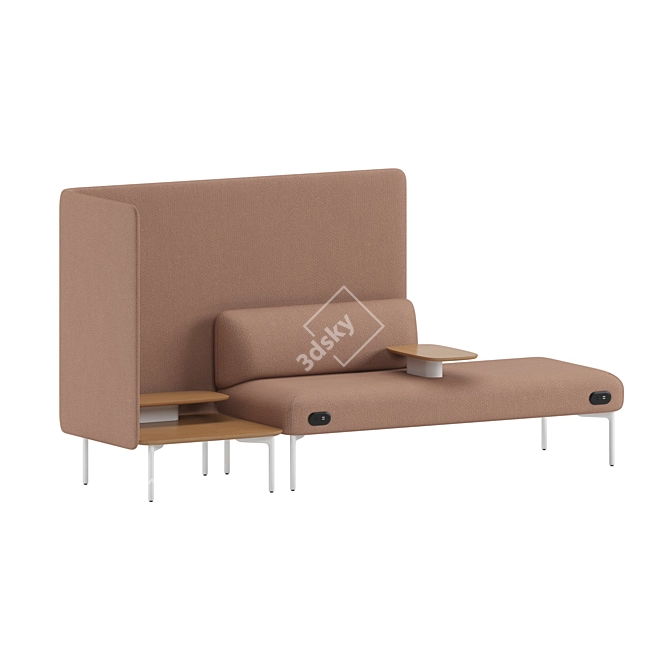 Modern Cabana Sofa Lounge Retreat 3D model image 3