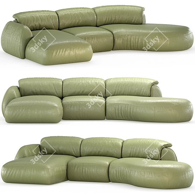 Natuzzi Sofa Mindful Set 3 3D model image 1