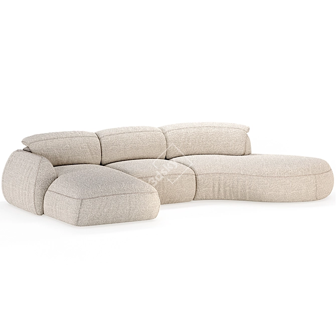 Natuzzi Sofa Mindful Set 3 3D model image 4