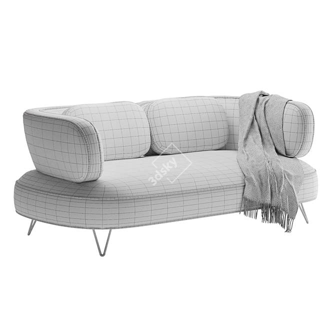 Kare Design Peppo White Sofa 3D model image 3