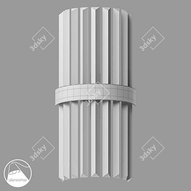 Elegant Crystal Sconce Lighting 3D model image 2