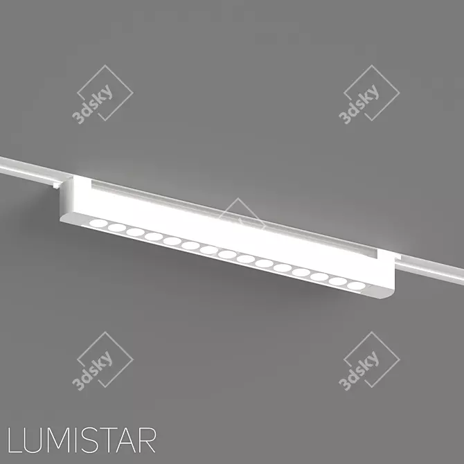 Linear Track Light Fixture 220V 3D model image 2