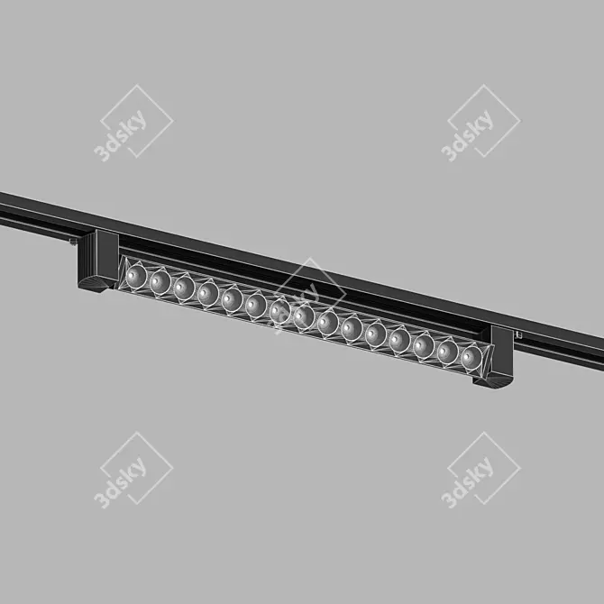 Linear Track Light Fixture 220V 3D model image 3