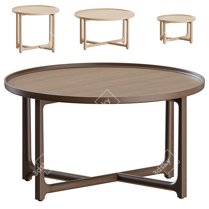 Lyrical Side Tables Set by Stellar Works 3D model image 1