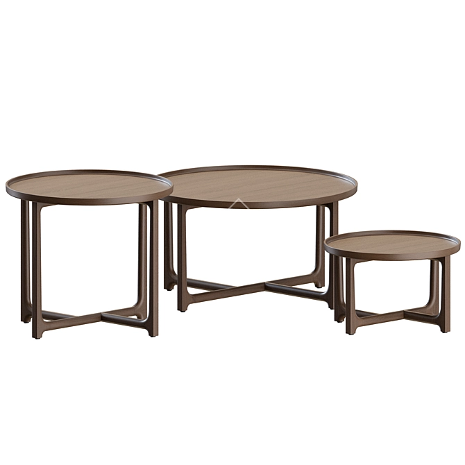 Lyrical Side Tables Set by Stellar Works 3D model image 7