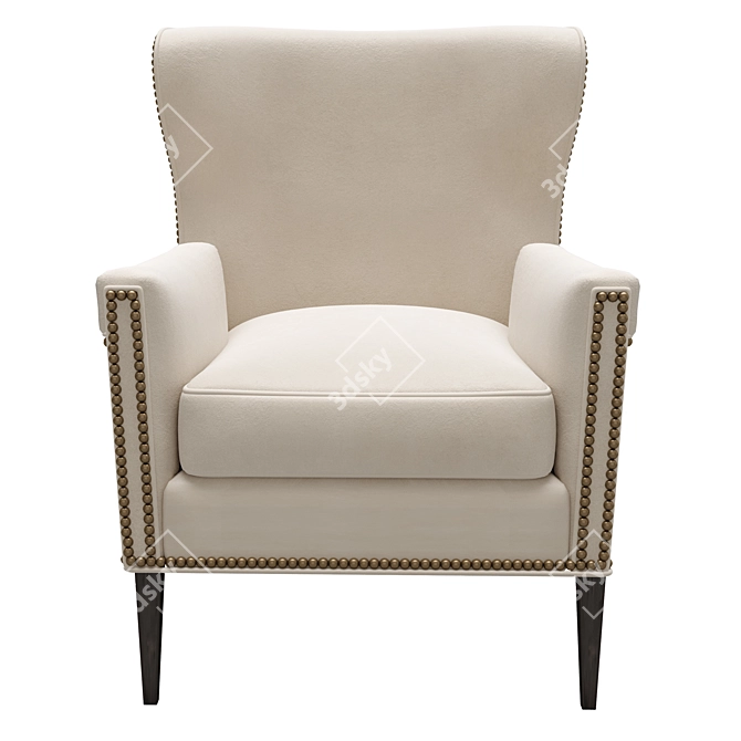 Elegant Samuel Wing Chair 3D model image 3