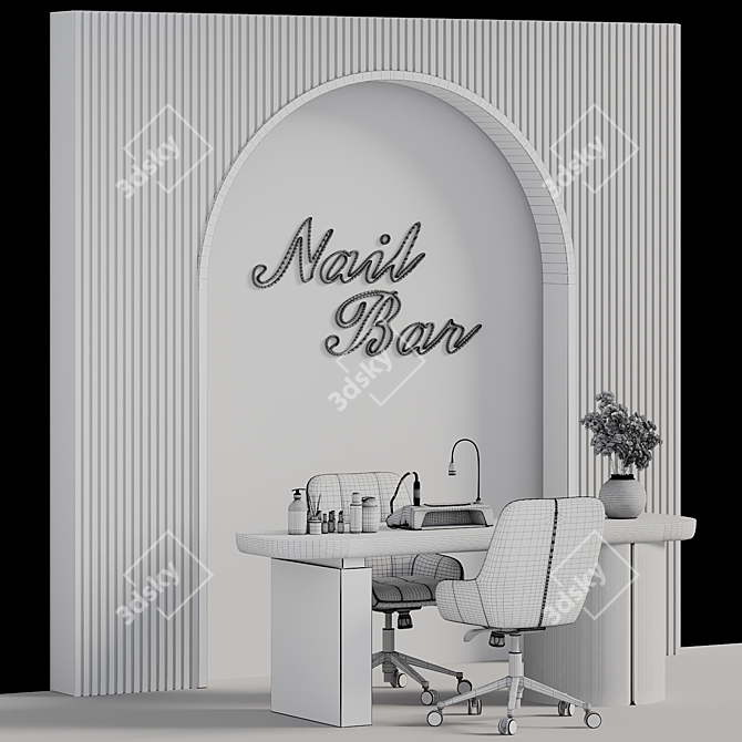 Manicure Salon Area 03 Materials 3D model image 5