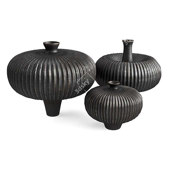 Mystical Mushroom Vases in Various Sizes 3D model image 4