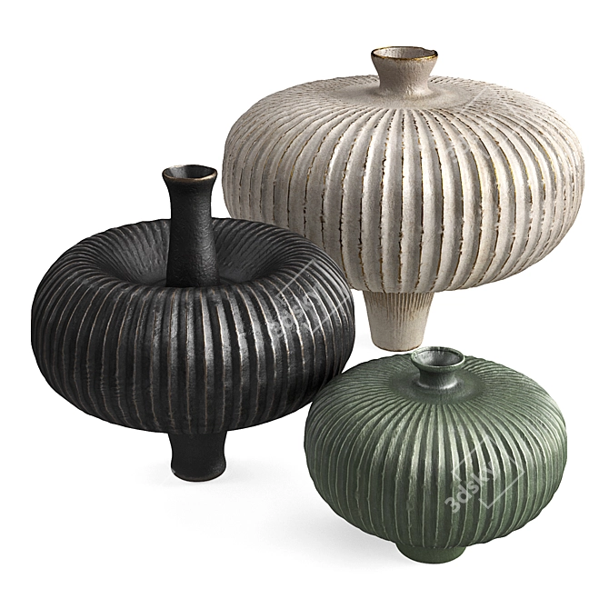 Mystical Mushroom Vases in Various Sizes 3D model image 7