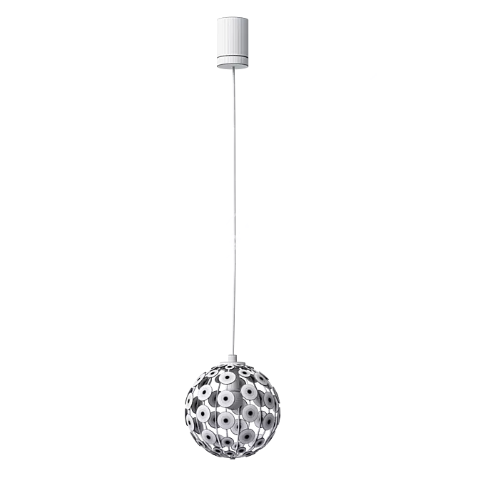 Elegant Chrome Sphere Pendant Light 3D model image 4