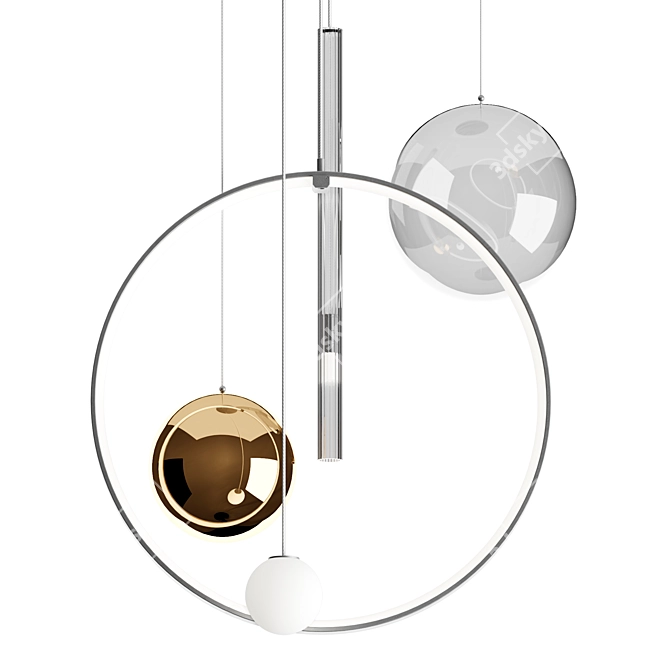 Modern Elegance Pendant Lighting 3D model image 2