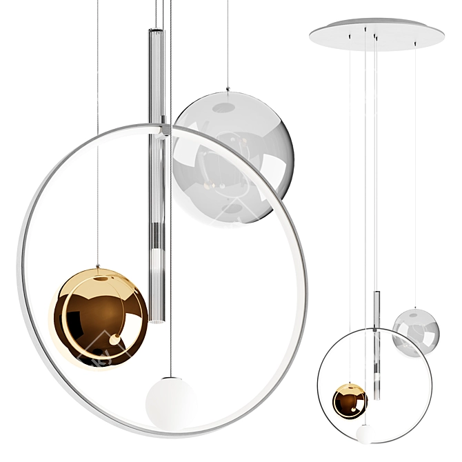 Modern Elegance Pendant Lighting 3D model image 3