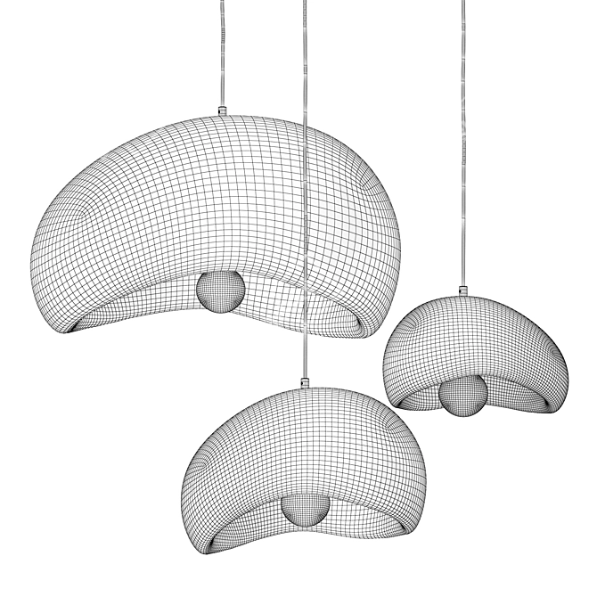 Minimalist Cloud Pendant Light 3D model image 6