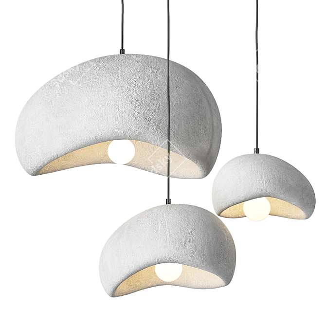 Minimalist Cloud Pendant Light 3D model image 7