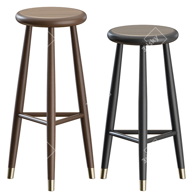 Eikund Jaer Stools Set Trio 3D model image 2