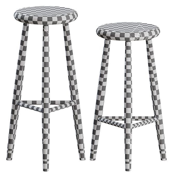 Eikund Jaer Stools Set Trio 3D model image 4