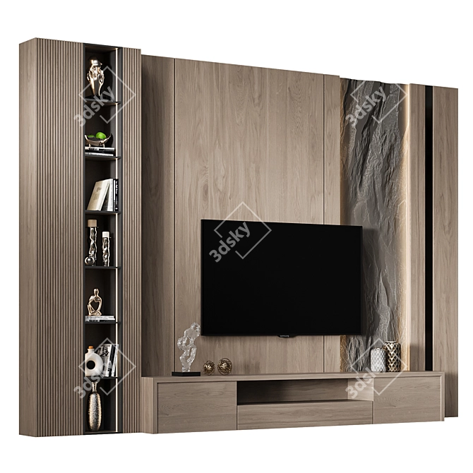 Modern TV Wall Mount 64 3D model image 3