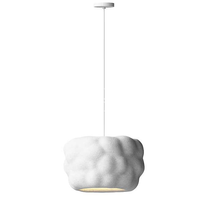 Elegant Ø35 Creamy Pendant 3D model image 4