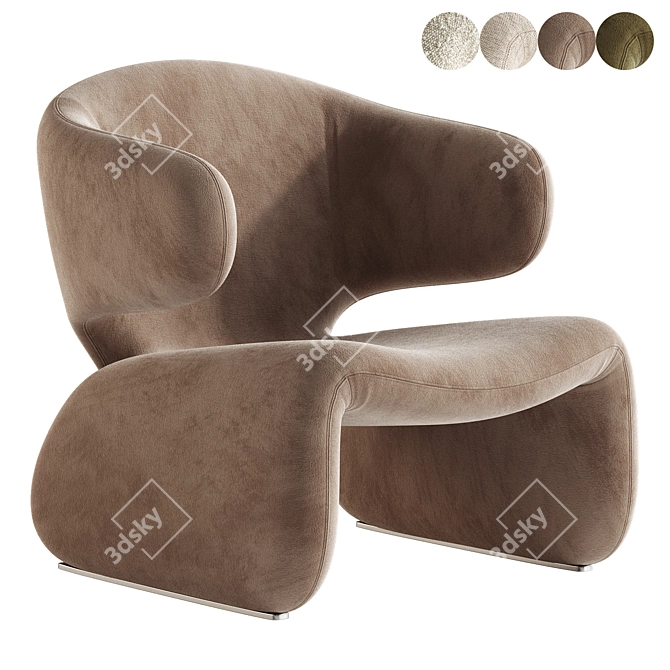 Vintage Djinn Chair 3D Model 3D model image 1