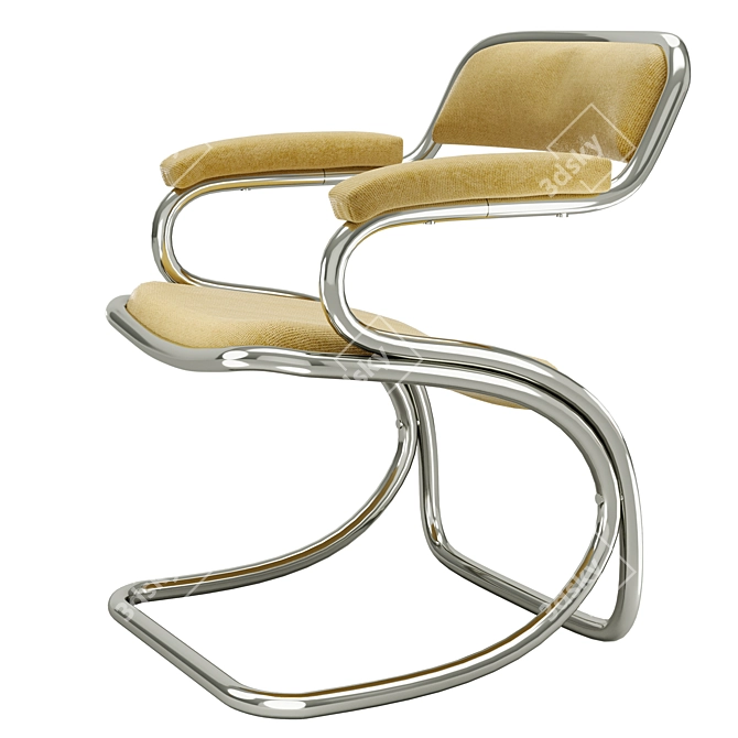 Translate the description from Russian to English.
Title: Retro Mustard Space-Chairs 3D model image 3