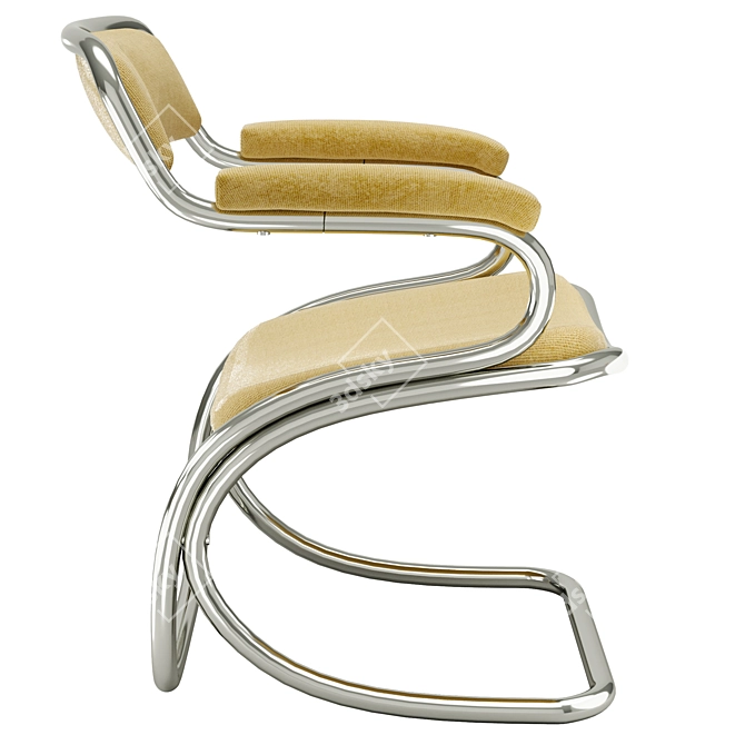 Translate the description from Russian to English.
Title: Retro Mustard Space-Chairs 3D model image 4