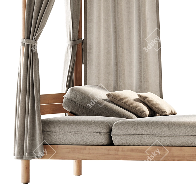 Stylish Apache Chaise Longue Bed 3D model image 3