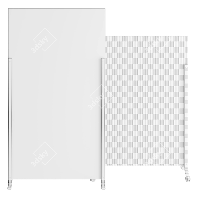 HINOKI Table Partition Panel 3D model image 4