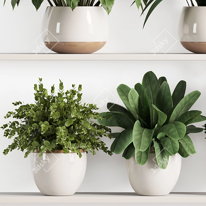 High-Quality Indoor Plant Shelf Set 3D model image 2