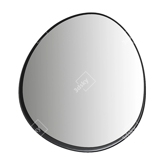 Organic Black Metal Mirrors 3D model image 8