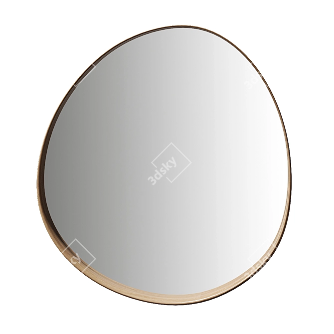 Organic Black Metal Mirrors 3D model image 10