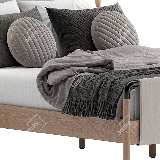 Elegant Harriett Bed with Taos Side Table 3D model image 3