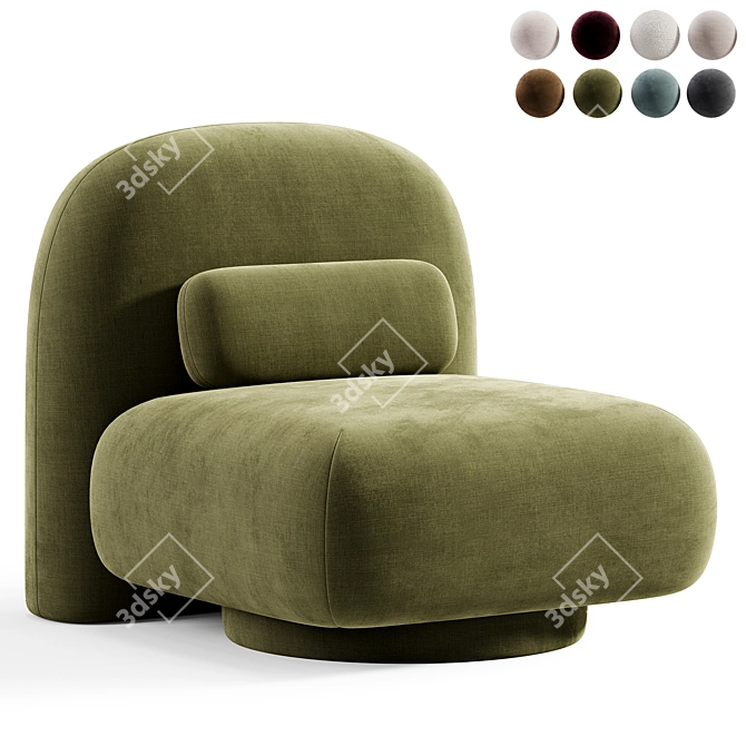 Cozy Koto Ivory Armchair 2015 3D model image 1