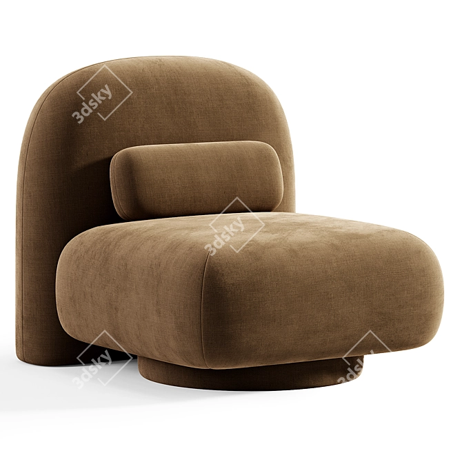 Cozy Koto Ivory Armchair 2015 3D model image 4