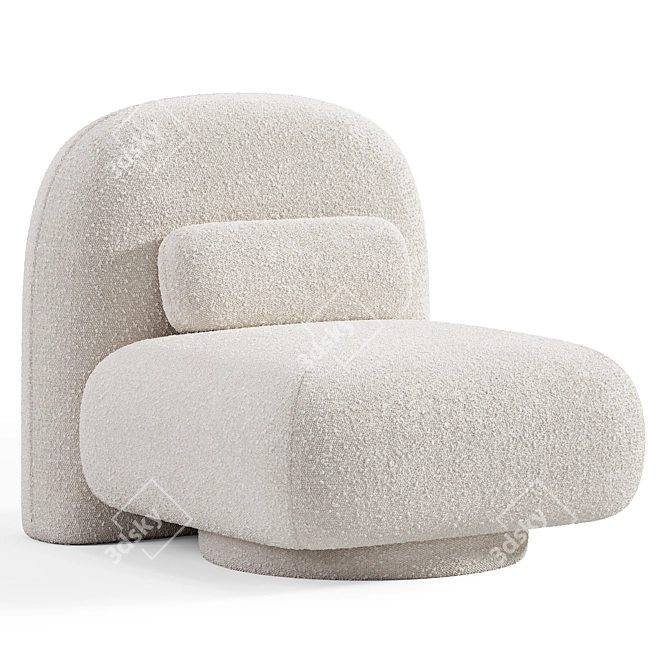 Cozy Koto Ivory Armchair 2015 3D model image 5