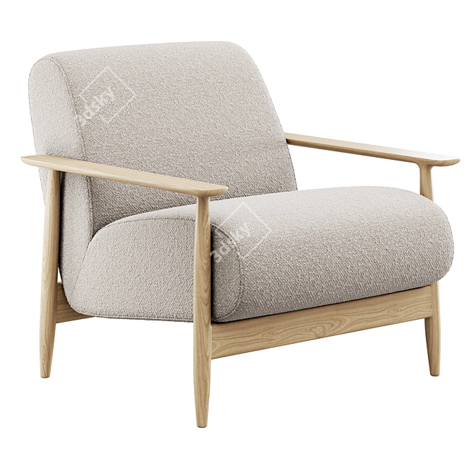 Modern Visti Armchair Bolia 3D model image 2