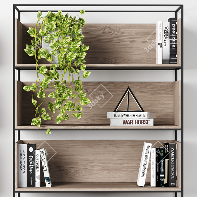 Modular High-Quality Bookcases 3D model image 5