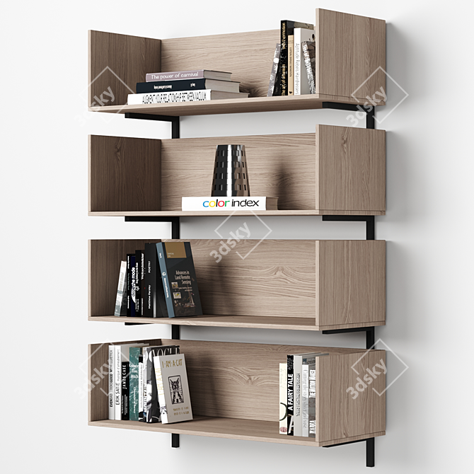 Modular High-Quality Bookcases 3D model image 6