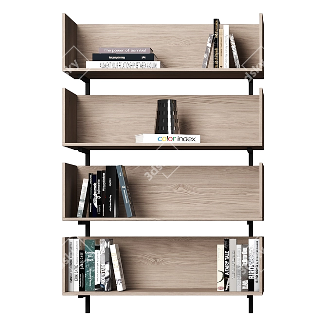 Modular High-Quality Bookcases 3D model image 15