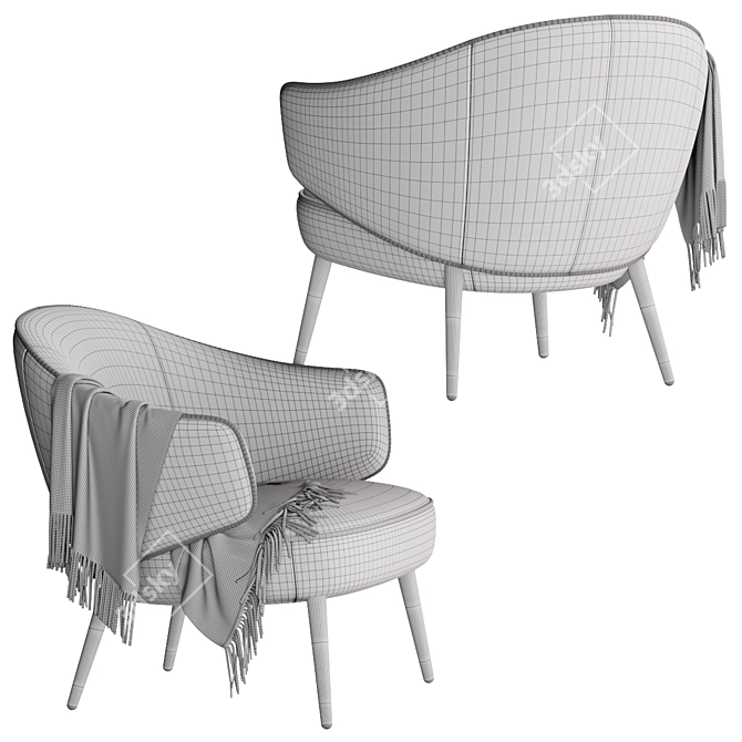 Boconcept Charlotte Chair Modern Design 3D model image 7