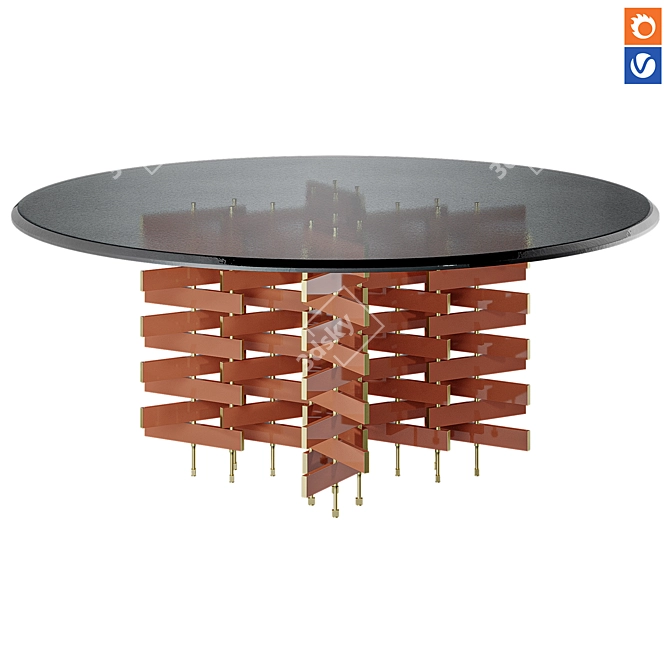 Mid-Range Stylish Baxter-Loom Dining Table 3D model image 1