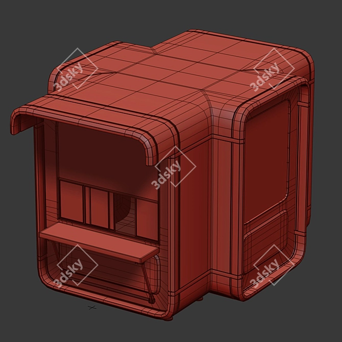 Dual-Tone Kiosk Display Stand 3D model image 5